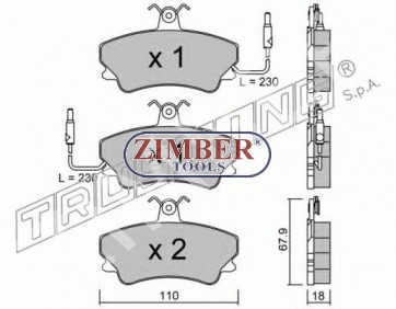 Накладки предни к-т - RENAULT ESPACE