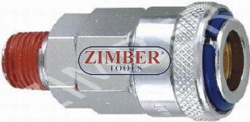 Air line quick coupler 1/4" ZDC 2 Steel Japanese type - ZIMBER