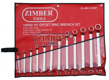 WRENCH RING WRENCH SET (6~32mm) 12PCS 75 OFFSET - ZIMBER-TOOLS