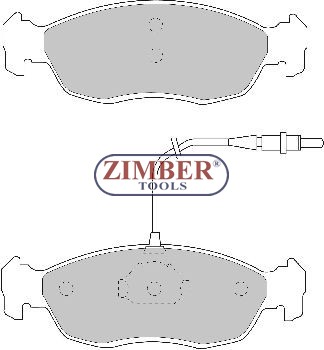 НАКЛАДКИ ПРЕДНИ С ДАТЧИК K-T CITROEN SAXO, XSARA, PEUGEOT 106, 206, 309 - FERODO