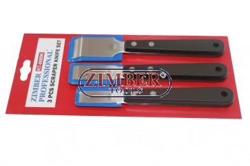 3 PCS SCRAPER KNIFE SET, ZL-6089K - ZIMBER - TOOLS