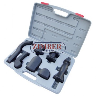 7 pcs Rubber Dolly for Metal Forming Car Body Recovery / Repair, ZR-36DS07- ZIMBER TOOLS