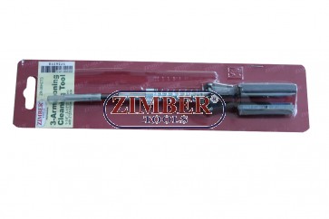3-Arm Honing/Cleaning Tool  1-1/4"~3-1/2"(32-89mm) - ZR-36HCT3 - ZIMBER-TOOLS
