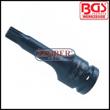Impact Bit Socket | 12.5 mm (1/2") Drive | Spline (for XZN) M10- ZB-5482-M10 - BGS technic.