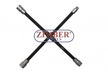 Automotive Whell Lug Wrenches 1/2" x 16", Socket Size:17, 19, 21mm - ZR-36AWLW - ZIMBER TOOLS