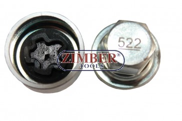 Locking Wheel Nut Key 522 B 17mm VW Golf Passat T4, Skoda -522- ZIMBER-PROFESSIONAL