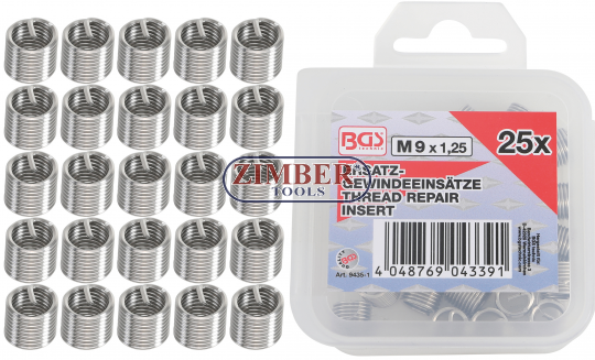 Replacement Thread Inserts, M9 x 1.25 mm
