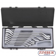 Offset ring wrench set 8pc. (75° bowed), 6-24mm (5081) - FORCE