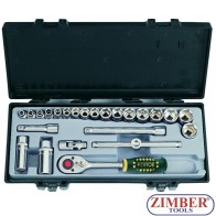 Socket set 3/8" - 24pc, (3251) - FORCE