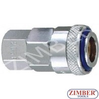Air line quick coupler 1/4" ZDC 2 Steel Japanese type - ZIMBER TOOLS