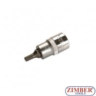 Накрайник шестостенен на вложка 5 мм, дължина 53 мм, 1/2" - BGS