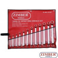 WRENCH RING WRENCH SET (6~32mm) 12PCS 75 OFFSET - ZIMBER-TOOLS