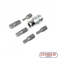 Screwdriver Bit Set | 10 mm (3/8") hex drive | Spline (for XZN) | 6 pcs.5006-BGS.