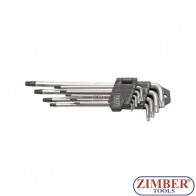 9-piece T-STAR Key Set, tamperproof on the long Arm, T10-50
