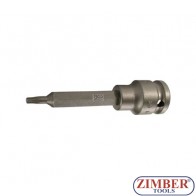 1/2" Impact Bit Socket, T-STAR, 100 mm long, T20  - BGS