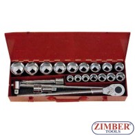 3/4" 6pt. socket set 20pc (6201-5) - FORCE