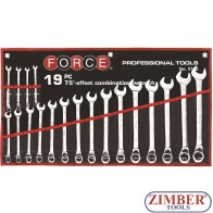 К-т ключове звездогаечни  19 части - 6мм - 24мм - FORCE