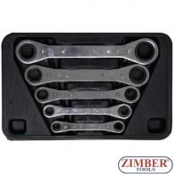 Double Ended Ratchet Wrench Set, straight, reversible | 6 x 8-19 x 22 mm | 5 pcs. - 1450 - BGS technic.
