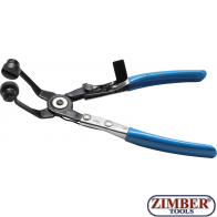 ﻿Hose Clamp Pliers | Bent Type | with Ratcheting Function | 220 mm-477- Bgs technic.
