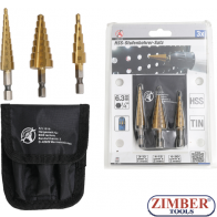 ﻿HSS Step Drill Set | 3 - 20 mm | 3 pcs.1616 -Bgs technic.