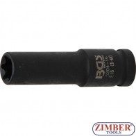 Impact Socket E-Type, deep | 12.5 mm (1/2") Drive. E16 mm - 5204 -16 - BGS- technic.