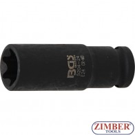 Impact Socket E-Type, deep | 12.5 mm (1/2") Drive | E24 mm - 5204 -24 - BGS- technic.