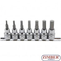 Bit Socket Set 10 mm 3/8" Drive internal Hexagon 3 - 10 mm  7 pcs. (5107) - BGS technic