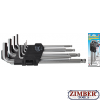 L-Type Wrench Set internal Hexagon / internal Hexagon with Ball Head 1.5 - 10 mm 9 pcs. (815) - BGS technic