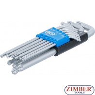 L-Type Wrench Set | T-Star (for Torx) with Ball Head | T10 - T50 | 9 pcs. - 818 - BGS technic.