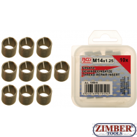 Replacement Thread Inserts M14 x 1.25 10 pcs. M14x1,25 (1959-6) - BGS technic