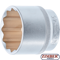 Socket, 12-Point | 12.5 mm (1/2") Drive | 46 mm, 10651-1-  BGS technic. 