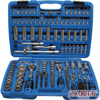 Socket Set 12-point | 6.3 mm (1/4") / 10 mm (3/8") / 12.5 mm (1/2") | 192 pcs. - 2286 -BGS-technic.