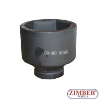 Impact Socket 1" Dr. 90mm 6 pt, ZT-01E6054  - SMANN TOOLS
