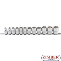 Socket Set, Hexagon | 10 mm (3/8") Drive | 8 - 19 mm | 12 pcs.1904 - BGS technic.
