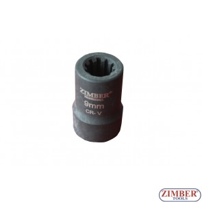 Brake caliper socket 9mm 10 point - ZR-36SFP389 - ZIMBER TOOLS