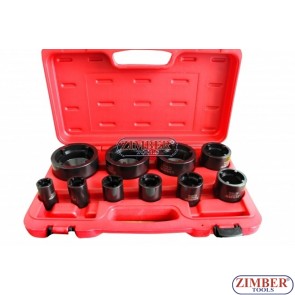 Special Socket Set with Inside Tooth for Grooved Nuts 10-piece , ZR-36SFBBNOTB - ZIMBER-TOOLS