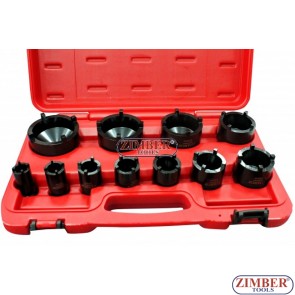 11-piece Special Socket Set for Grooved Nuts,22-75 mm - ZR-36SFBBNOTA - ZIMBER-TOOLS.