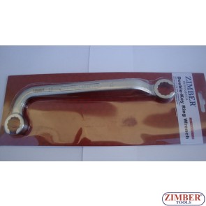 Double Ring Spanner, Open | for Diesel Injector Pipes 14mm - ZR-36DILW - ZIMBER TOOLS.