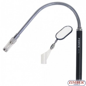 Flexible LED Inspection Light with magnet and mirror, 617L- FORCE