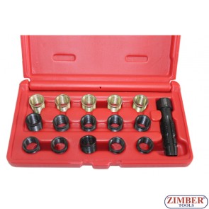 16PCS Spark Plug Thread Repair Tool Set, ZR-36SPTRT16 - ZIMBER TOOLS