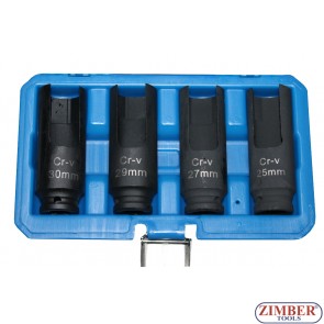 Injector Socket Set  25 mm - 27 mm - 29 mm and 30 mm.4 pcs - ZT-04A3066 - SMANN TOOLS.