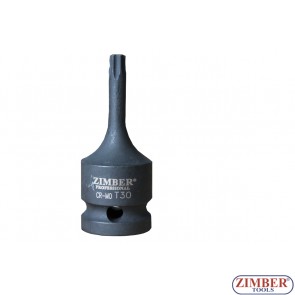 Impact Bit Socket, 60mm, 1/2"- T20 ZR-08IBS4T20 - ZIMBER TOOLS