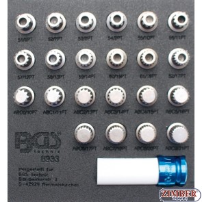 Rim Lock Socket Set for VAG | 23 pcs. 8933 - BGS-technic.