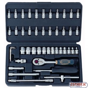 Socket Combination Set DIY Repair Tool Kit, 46-Pieces - (2462) - FORCE