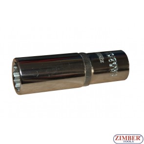 1/2" Dr. Deep Socket 16mm - 12pt,ZR-03DS416B - ZIMBER-TOOLS