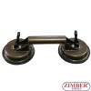 Circular suction cup / double / with metal handle / manual