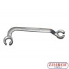 Double Ring Spanner, Open | for Diesel Injector Pipes 19mm - ZR-36DILW01 - ZIMBER TOOLS.