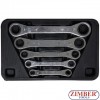 Double Ended Ratchet Wrench Set, straight, reversible | 6 x 8-19 x 22 mm | 5 pcs. - 1450 - BGS technic.