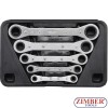 Double Ended Ratchet Wrench Set, straight, reversible | Inch Sizes | 1/4"- 7/8" | 5 pcs. 1449 - BGS technic.