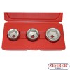 Oil Filter Socket Set 3-pcs- 27-mm. 32-mm. 36-mm - ZR-36OFCWS03- ZIMBER-TOOLS